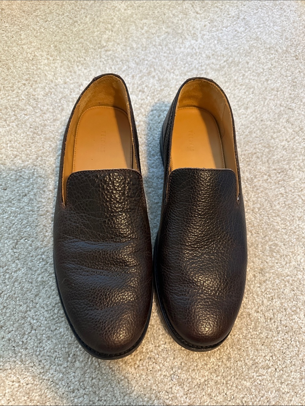 Tecova The Monterrey Men's Brown Leather Slip-On Loafers Sz 10